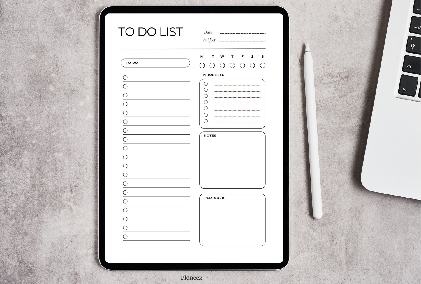 Minimalist To Do List - Planeex